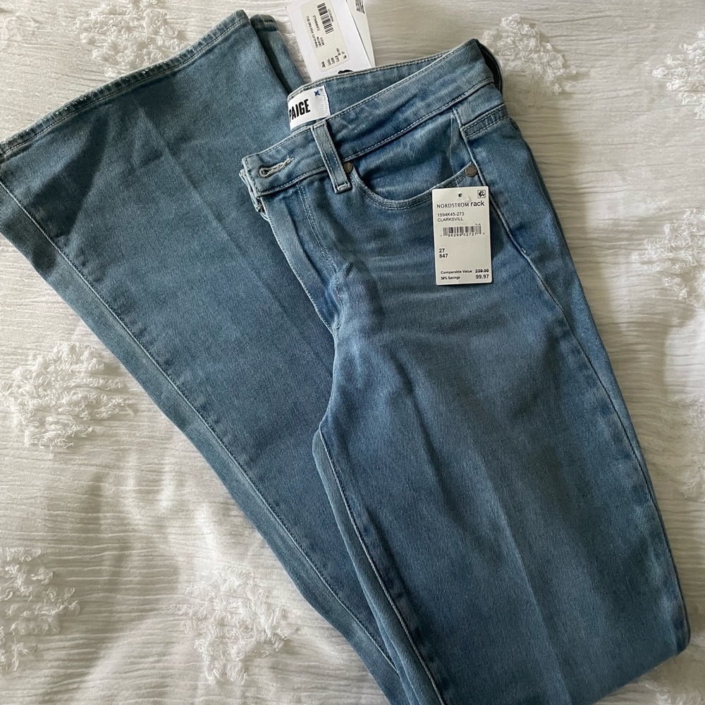 PAIGE Light Blue Flare Jeans